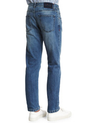 Kiton Slim Fit Dark Wash Denim Jeans