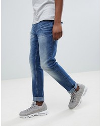 BLEND Slim Fit Distressed Jeans Blue