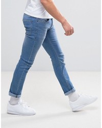 Religion Slim Fit Jeans With Stretch In Washed Blue