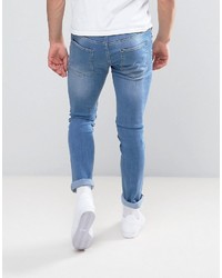 Religion Slim Fit Jeans With Stretch In Washed Blue