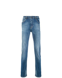 Versace Jeans Slim Fit Paint Splatter Jeans