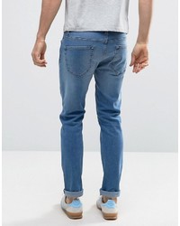 ONLY & SONS Slim Fit Stretch Jeans In Medium Blue Vintage Wash