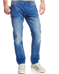 GUESS Slim Fit Tapered Dark Peacock Wash Jeans