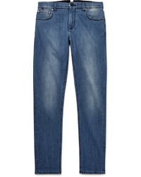 Isaia Slim Fit Washed Selvedge Stretch Denim Jeans