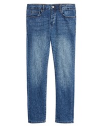 Topman Slim Jeans In Medium Blue At Nordstrom