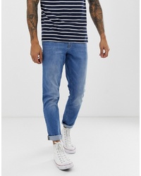 ASOS DESIGN Slim Jeans In Mid Wash Blue