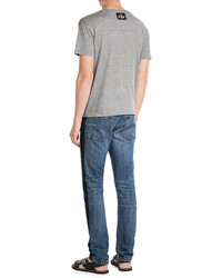 Valentino Slim Jeans With Tuxedo Striping