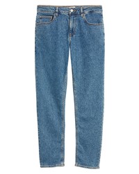 ASOS DESIGN Slim Straight Leg Jeans In Medium Blue At Nordstrom