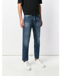 Mauro Grifoni Splattered Stonewash Slim Jeans