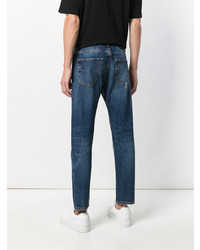 Mauro Grifoni Splattered Stonewash Slim Jeans