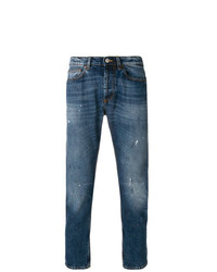 Mauro Grifoni Splattered Stonewash Slim Jeans