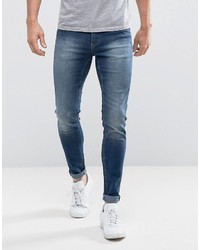 Cheap Monday Spray On Jeans In Blue Smoke