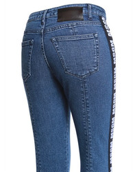 MSGM Stirrup Denim Jeans W Side Logo Bands