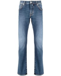 Jacob Cohen Stonewashed Button Fly Jeans