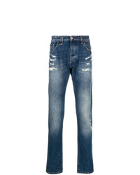 Philipp Plein Straight Cut Logo Jeans