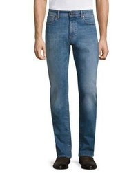 Luciano Barbera Straight Fit Five Pocket Stretch Jeans