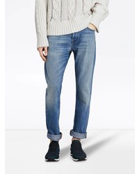 Burberry Straight Fit Washed Japanese Selvedge Denim Jeans