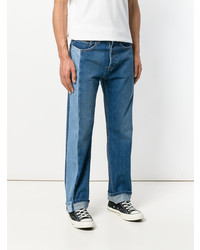 Calvin Klein Jeans Straight Leg Jeans With Contrasting Panel