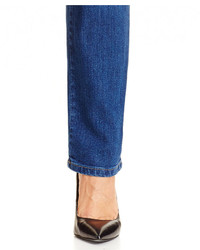 Style&co. Style Co Straight Leg Tummy Control Jeans Aged Indigo Wash