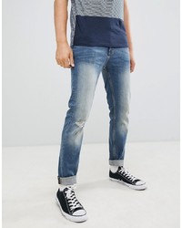 Burton Menswear Tapered Fit Jeans In Blue