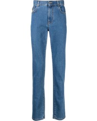 Moschino Teddy Patch Straight Leg Jeans