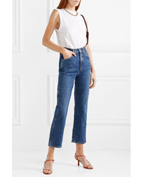 Goldsign The Cropped A High Rise Straight Leg Jeans
