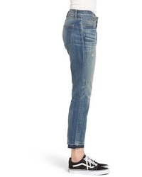 Current/Elliott The Cropped Straight Released Hem Jeans