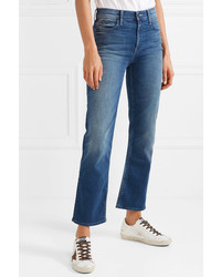 Mother The Dutchie Cropped High Rise Straight Leg Jeans