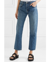 Current/Elliott The Original Straight Cropped Mid Rise Jeans