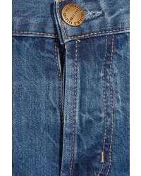 Current/Elliott The Original Straight Cropped Mid Rise Jeans Light Denim