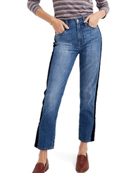 Madewell The Perfect Vintage Velvet Tux Stripe Jeans