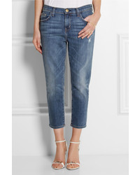 Current/Elliott The Skinny Boy Cropped Mid Rise Jeans