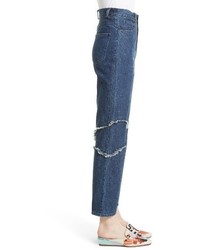 Rachel Comey Ticklers Frayed High Waist Crop Jeans