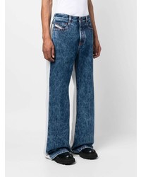 Diesel Two Tone Wide Leg Jeans