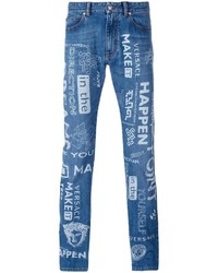 Versace Painted Logo Slim Jeans