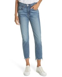 3x1 NYC W3 Distressed Hem Crop Straight Leg Jeans