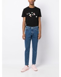 PS Paul Smith Washed Denim Straight Leg Trousers