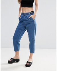 Pull&Bear Wide Leg Elastic Waist Jeans