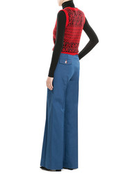 Marc Jacobs Wide Leg Jeans With Contrast Thread