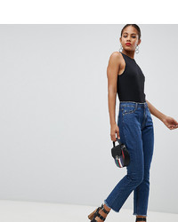 Missguided Tall Wrath Kick Flare Jeans In Mid Wash