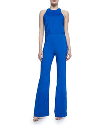 L'Agence Cross Back Wide Leg Jumpsuit French Blue