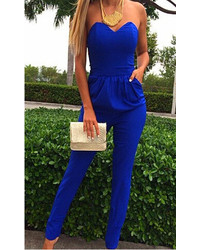 Strapless With Pockets Slim Jumpsuit