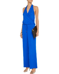 Haute Hippie Wrap Effect Silk Crepe Jumpsuit