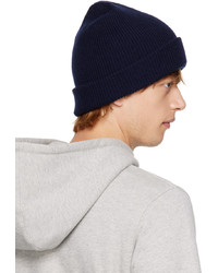 Norse Projects Navy Rolled Brim Beanie