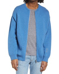 Closed Organic Cotton Zip Cardigan In Provence Blue At Nordstrom