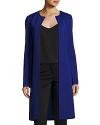 St. John Collection Milano Knit Topper Jacket With Tie Back Cobalt