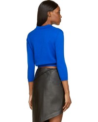Vetets Blue Cropped Polo Sweater