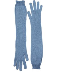 Blue Knit Gloves