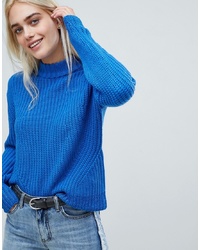 Pieces High Neck Ribbed Jumper