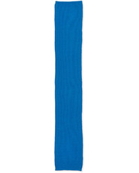Portolano Cashmere Wide Knit Scarf Blue